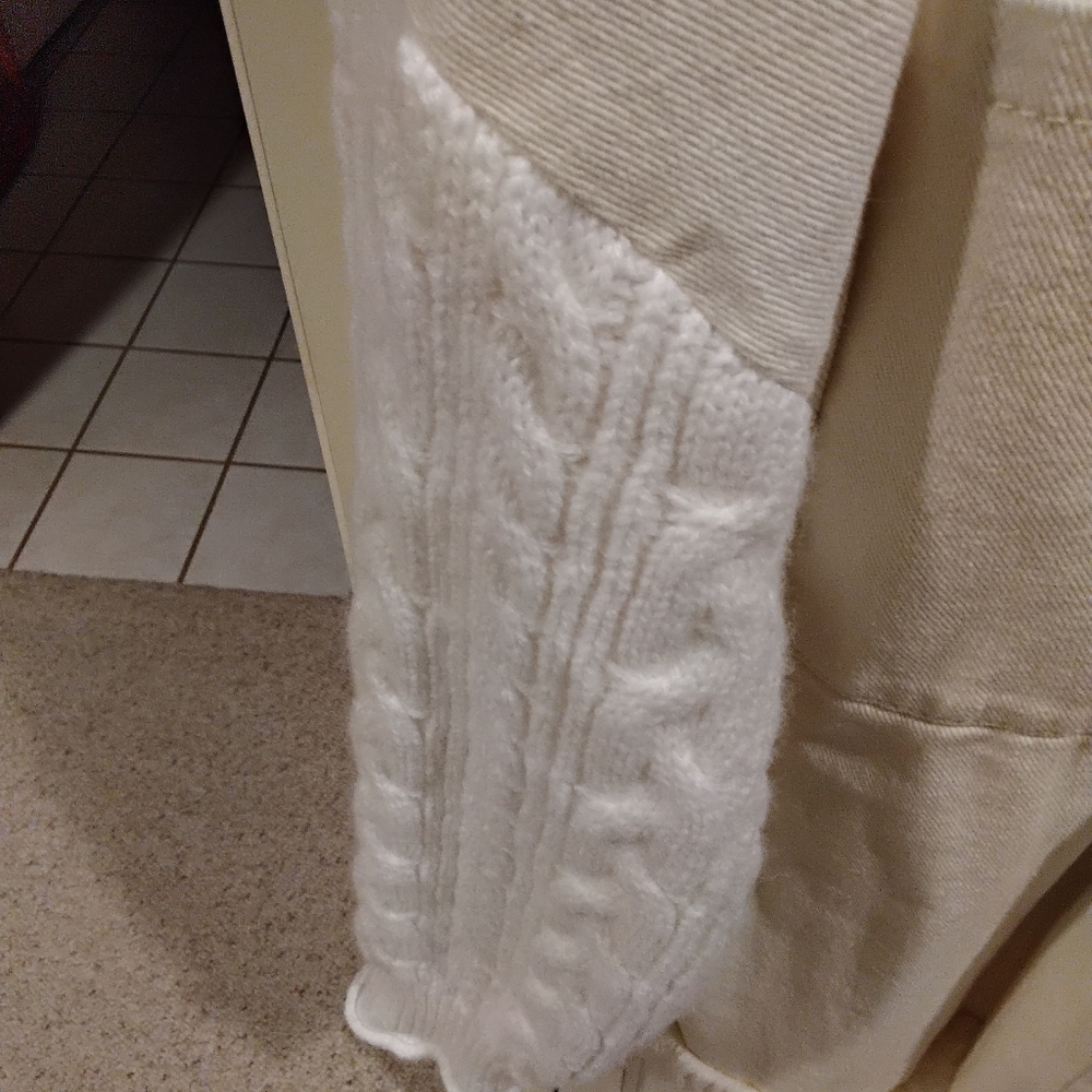 Womens Denim Jacket Patchwork Knitted Long Sweate… - image 3